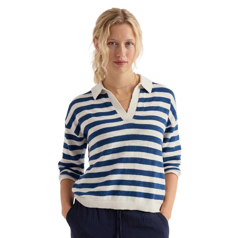 Seasalt Cornwall Gwynver Jumper Cornish Dark Voyage Chalk image number 0